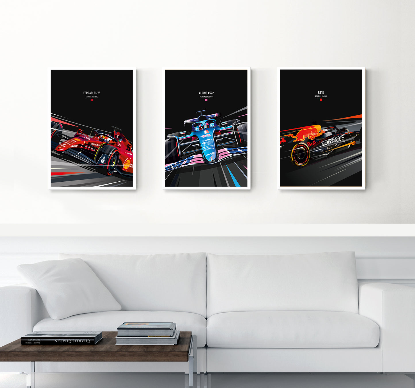 Alpine A522 Alonso Formula 1 print ā race car wall art poster