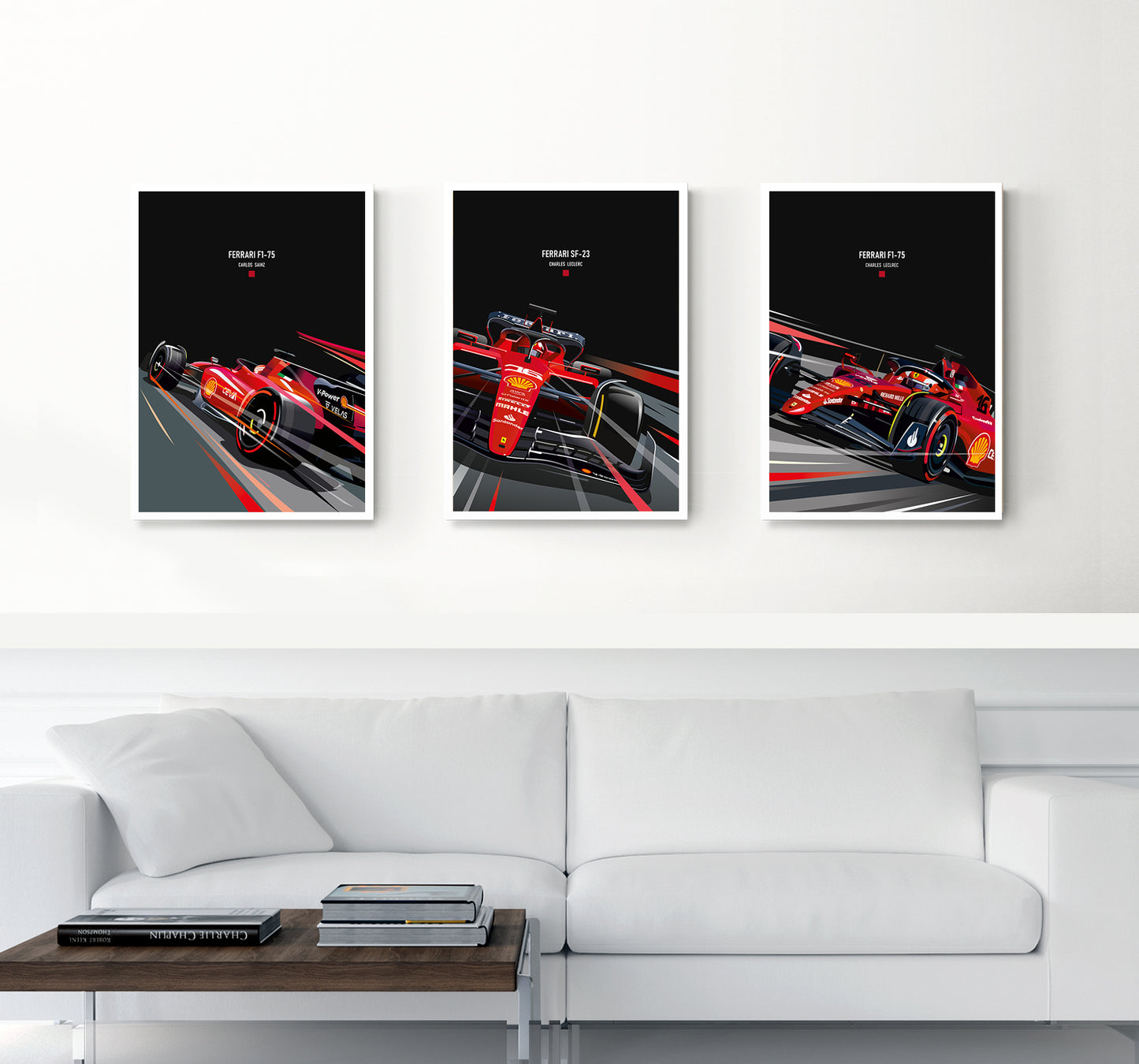Ferrari SF-23 Leclerc print ā Formula 1 race car wall art poster