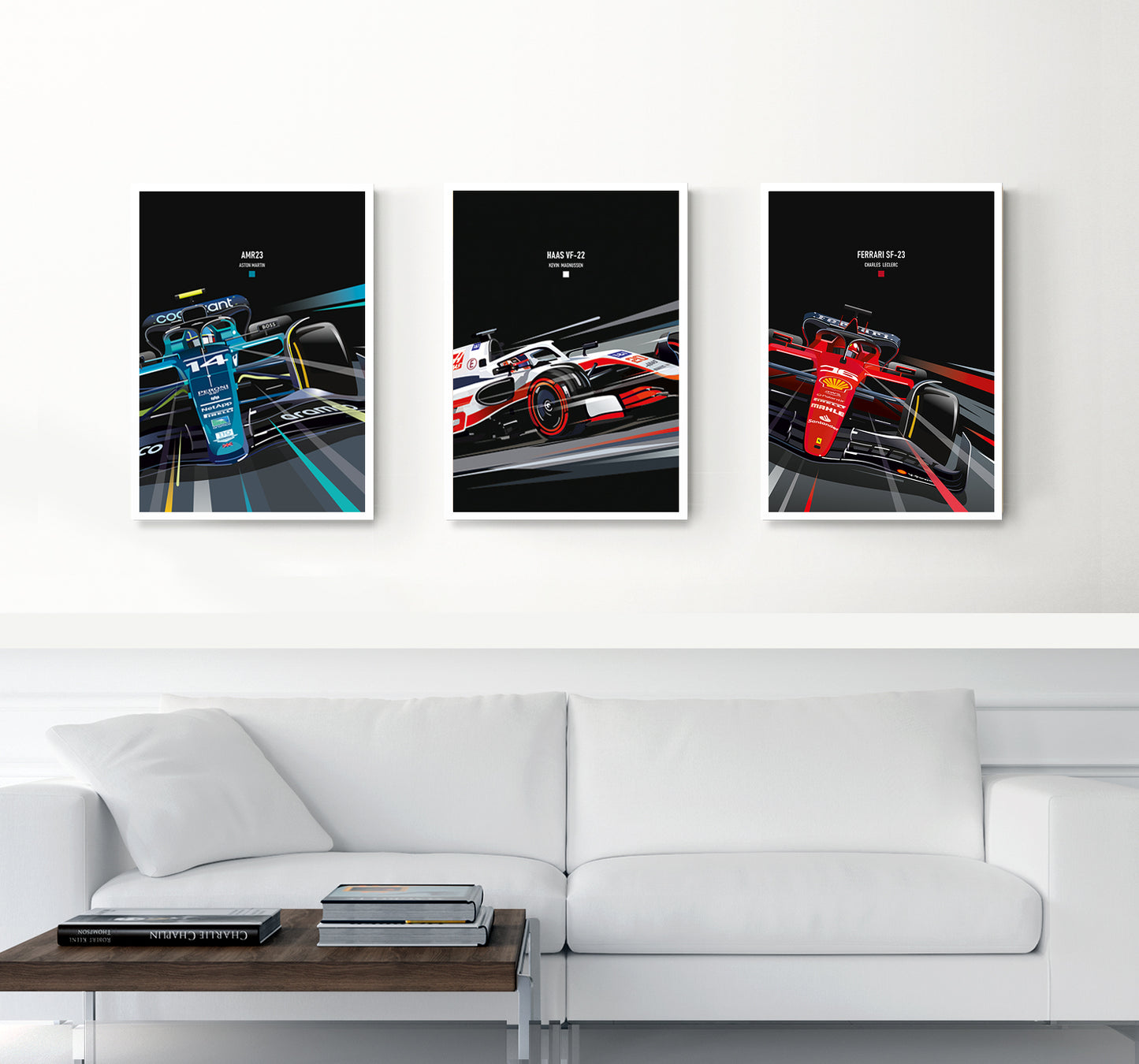Haas VF-22 Magnussen Formula 1 race car poster ā motorsport wall art