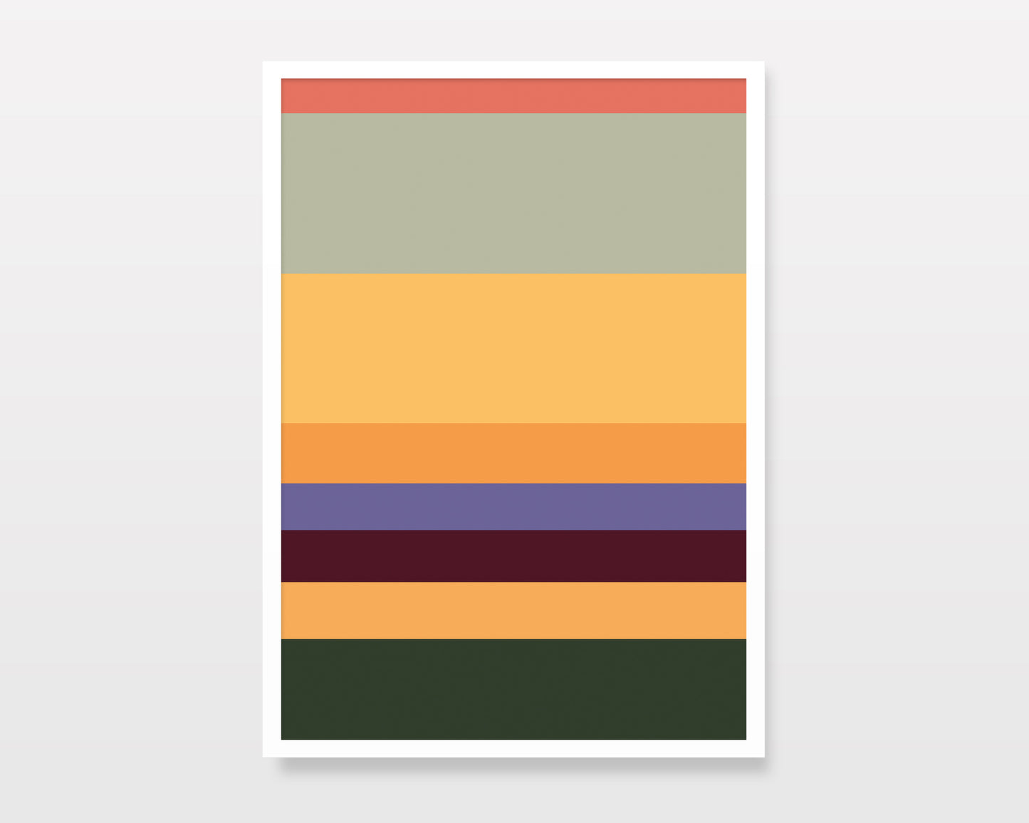 LAKE SUNSET - Minimal Abstract Landscape Art Print