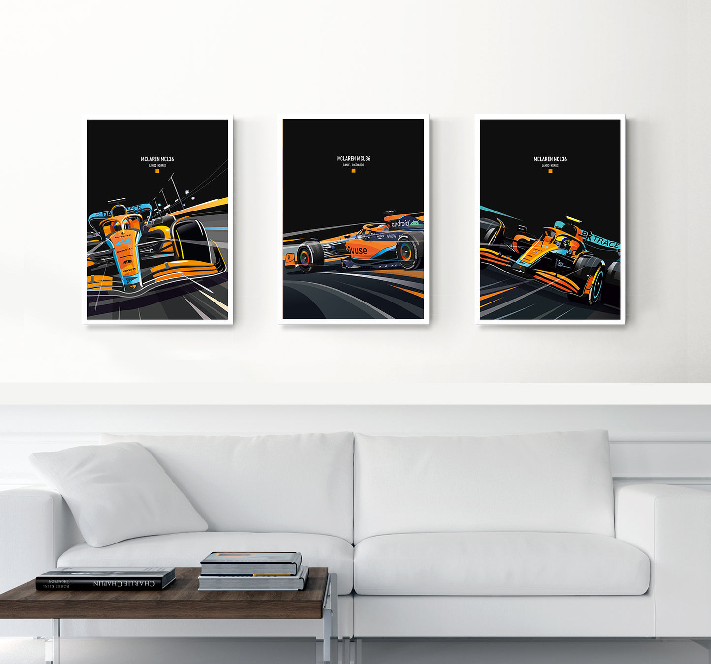 McLaren MCL36 Ricciardo poster print ā Formula 1 race car wall art