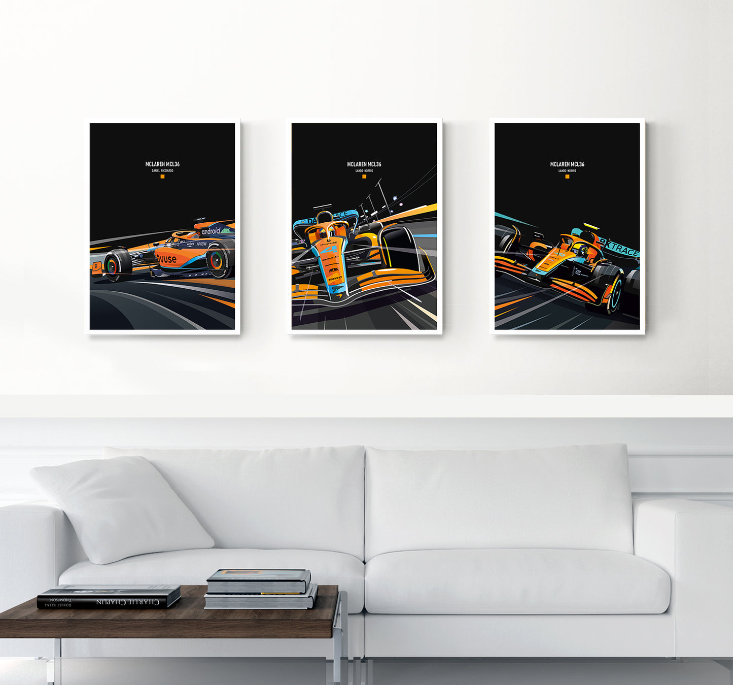 McLaren MCL36 Norris poster print ā Formula 1 race car wall art
