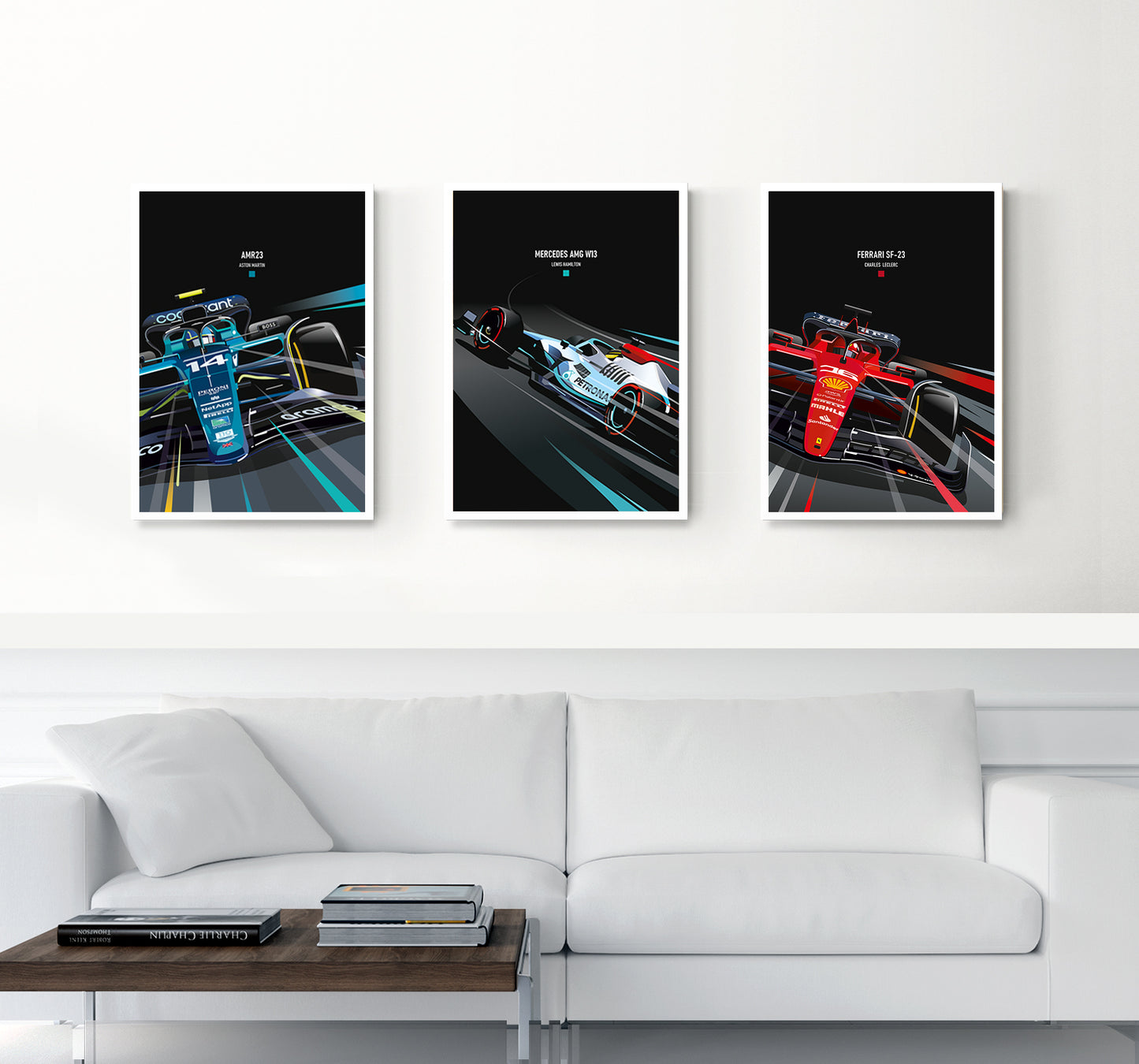 Mercedes AMG W13 Hamilton poster print ā Formula 1 race car wall art