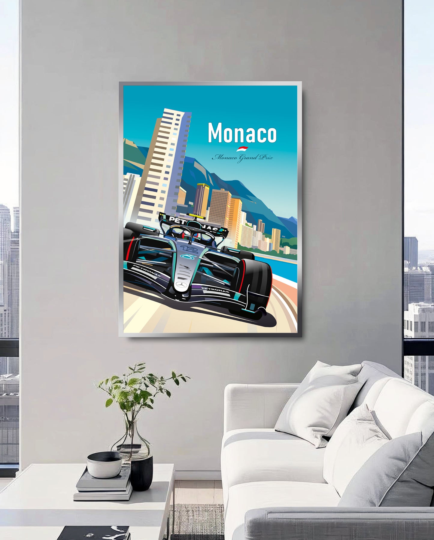 Monaco 2026 F1 Grand Prix canvas print ā Mercedes wall art second angle