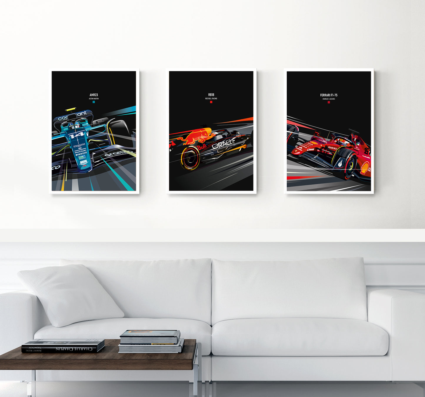 Red Bull Racing RB18 poster featuring Verstappen ā Formula 1 race car wall art