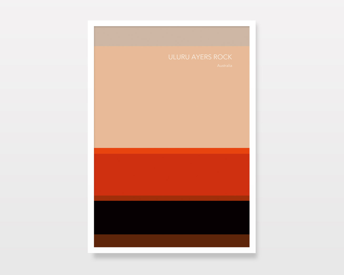 ULURU AYERS ROCK AUSTRALIA - Minimalist Travel Art Print