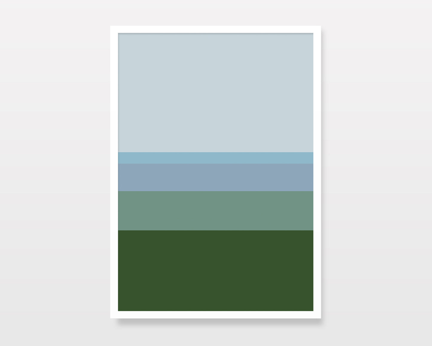 HAZY HILLS - Minimal Abstract Landscape Print