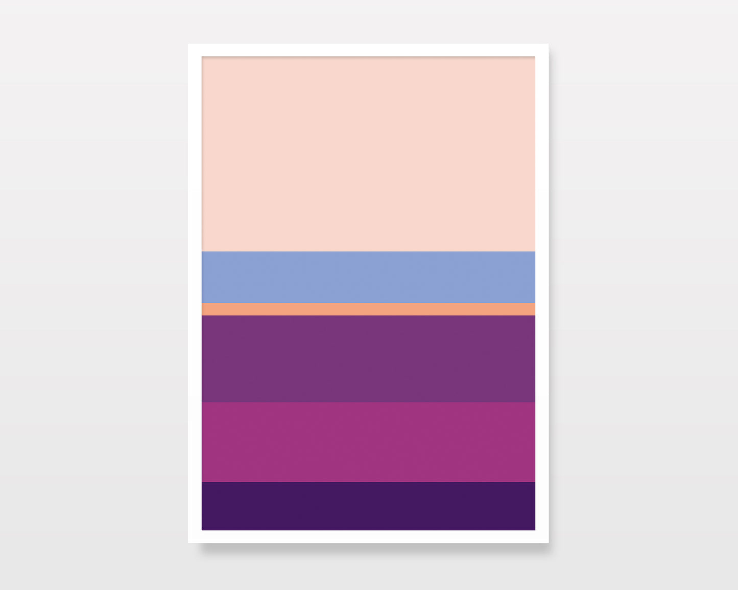 LAVENDER FIELD - Minimal Abstract Landscape Print
