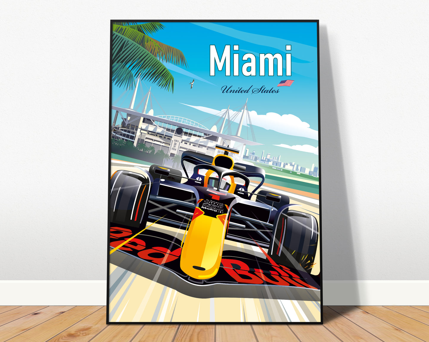 Miami Red Bull Formula 1 print featuring Red Bull at Miami Grand Prix circuit