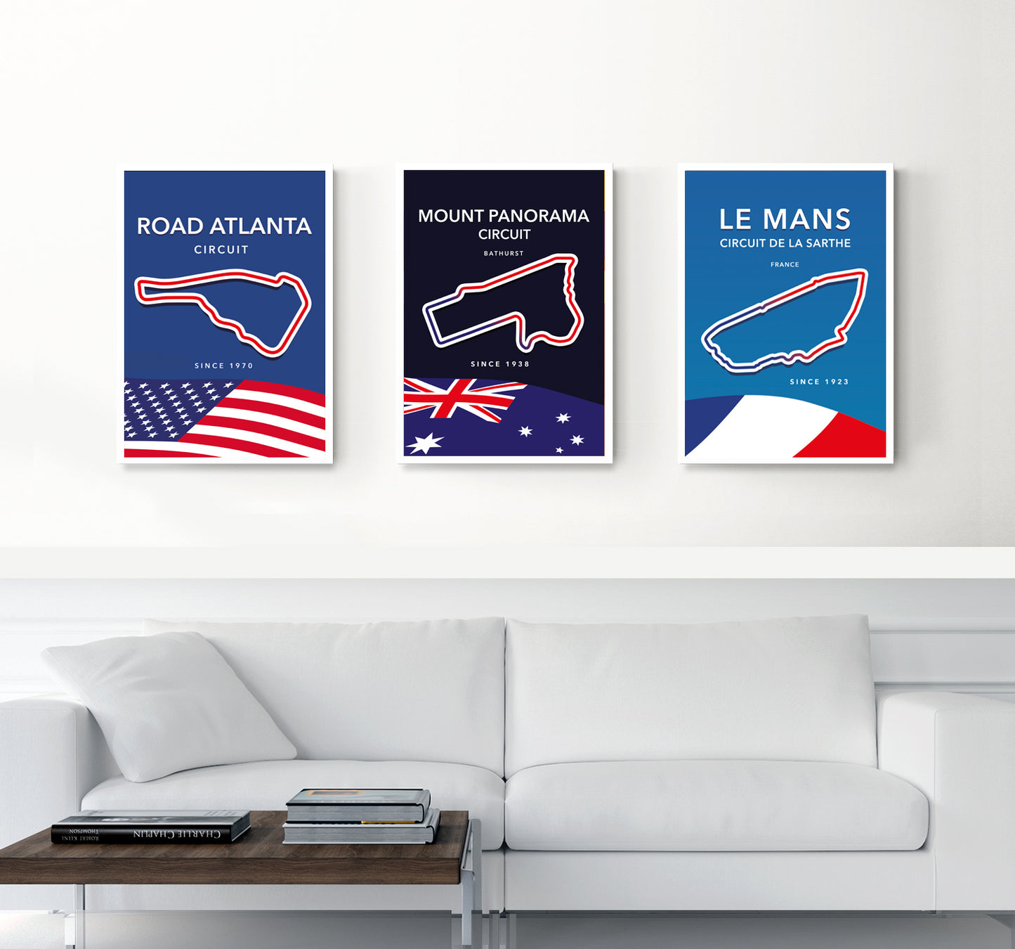 Mount Panorama circuit track map poster print ā Bathurst touring car wall art