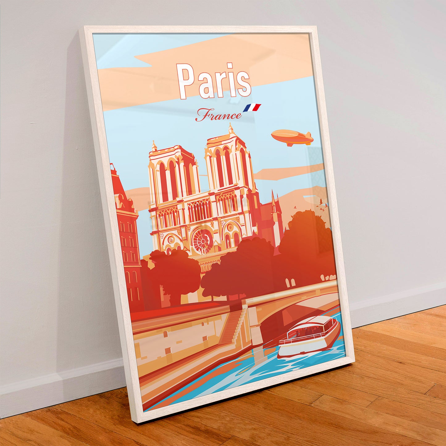 Paris Notre Dame Travel Poster / Notre Dame Travel Print