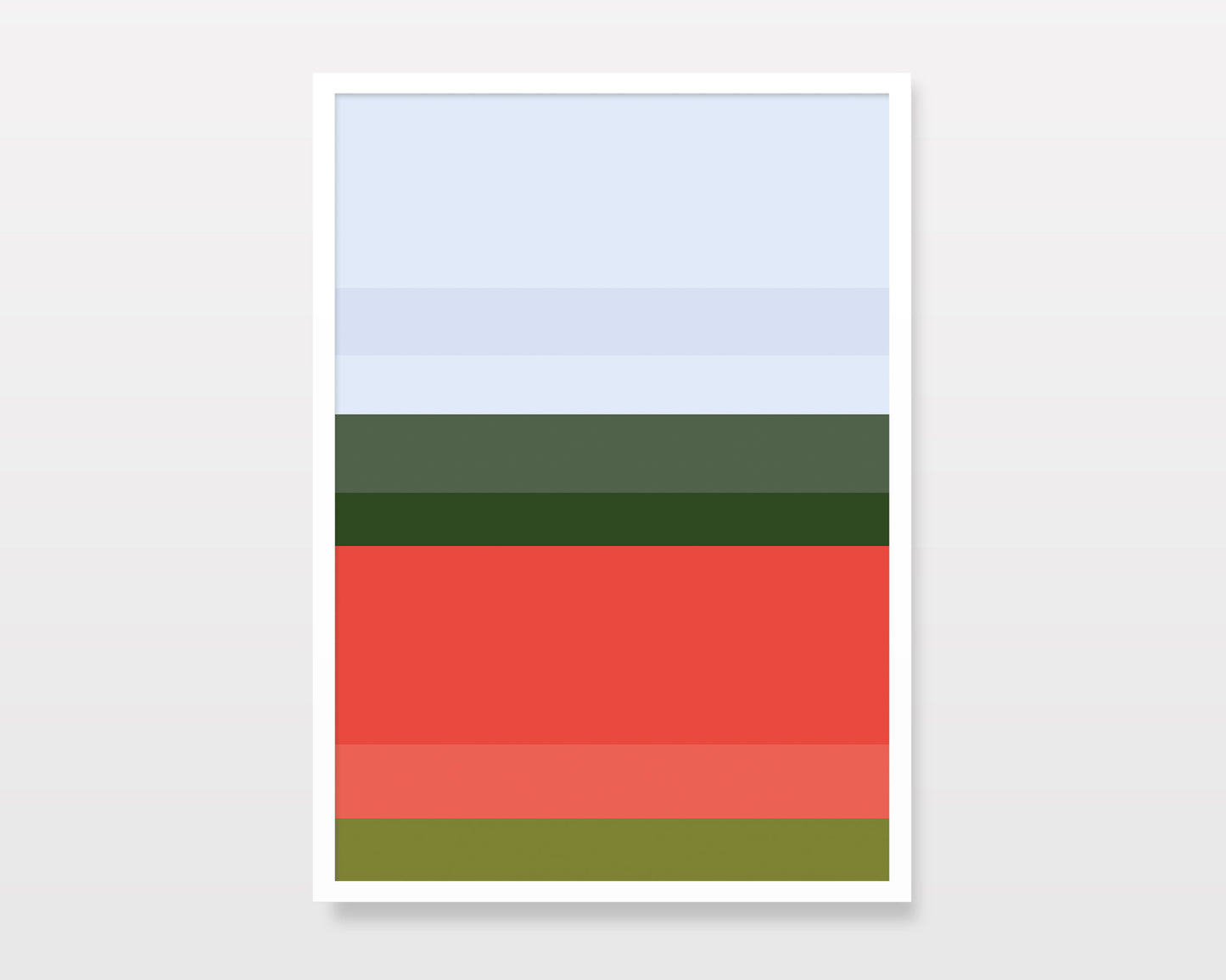 POPPY FIELD - Minimal Abstract Landscape Print