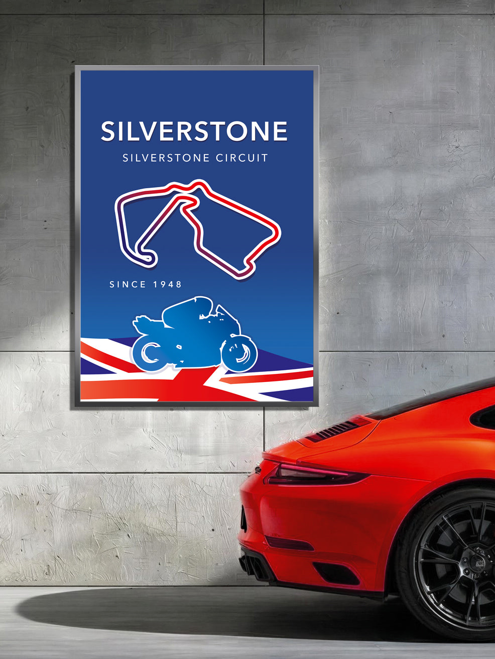 Silverstone MotoGP poster print โ UK wall art final