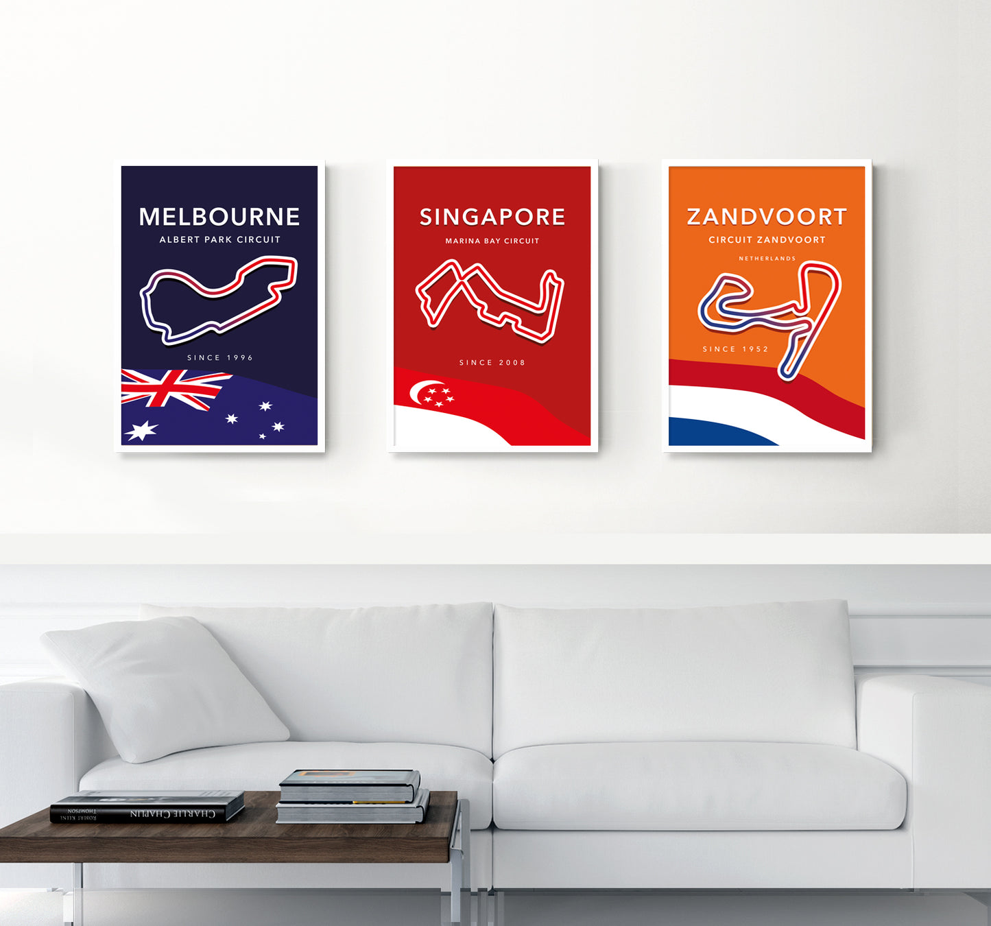 Marina Bay F1 Circuit Poster / F1 Racing Track / F1 Wall Art
