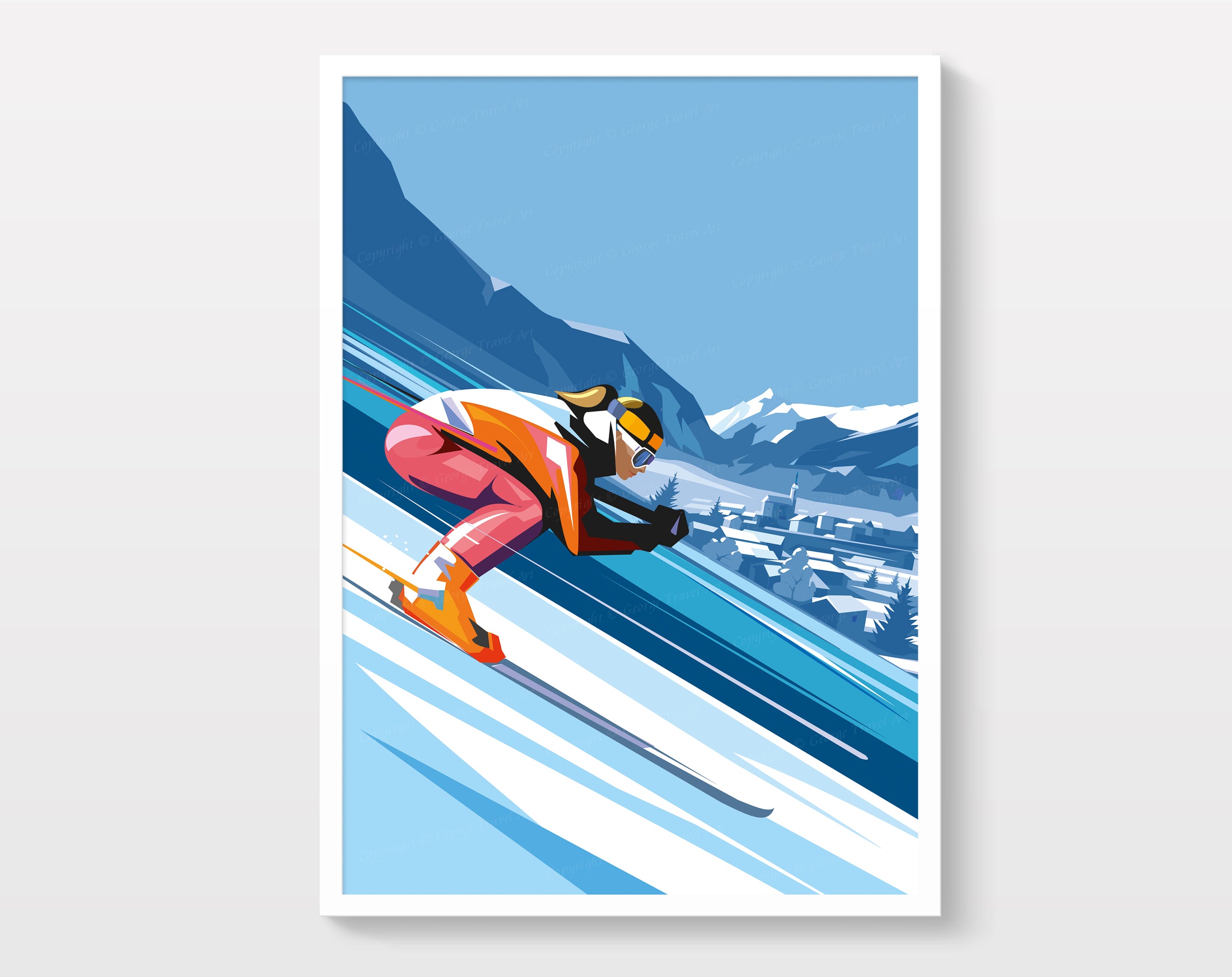 Ski Posters | Vintage Winter Sports Wall Art Prints – George Travel Art