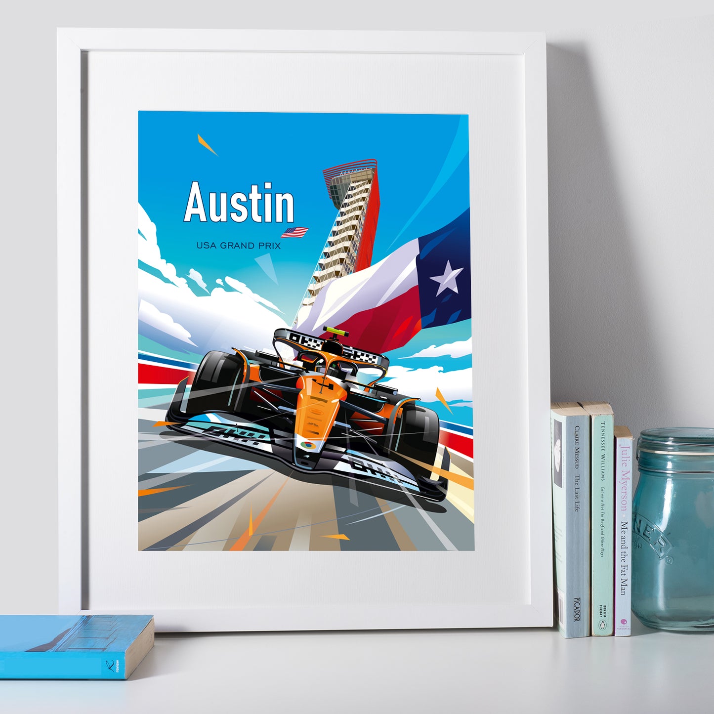 Austin F1 poster print – Lando Norris McLaren wall art