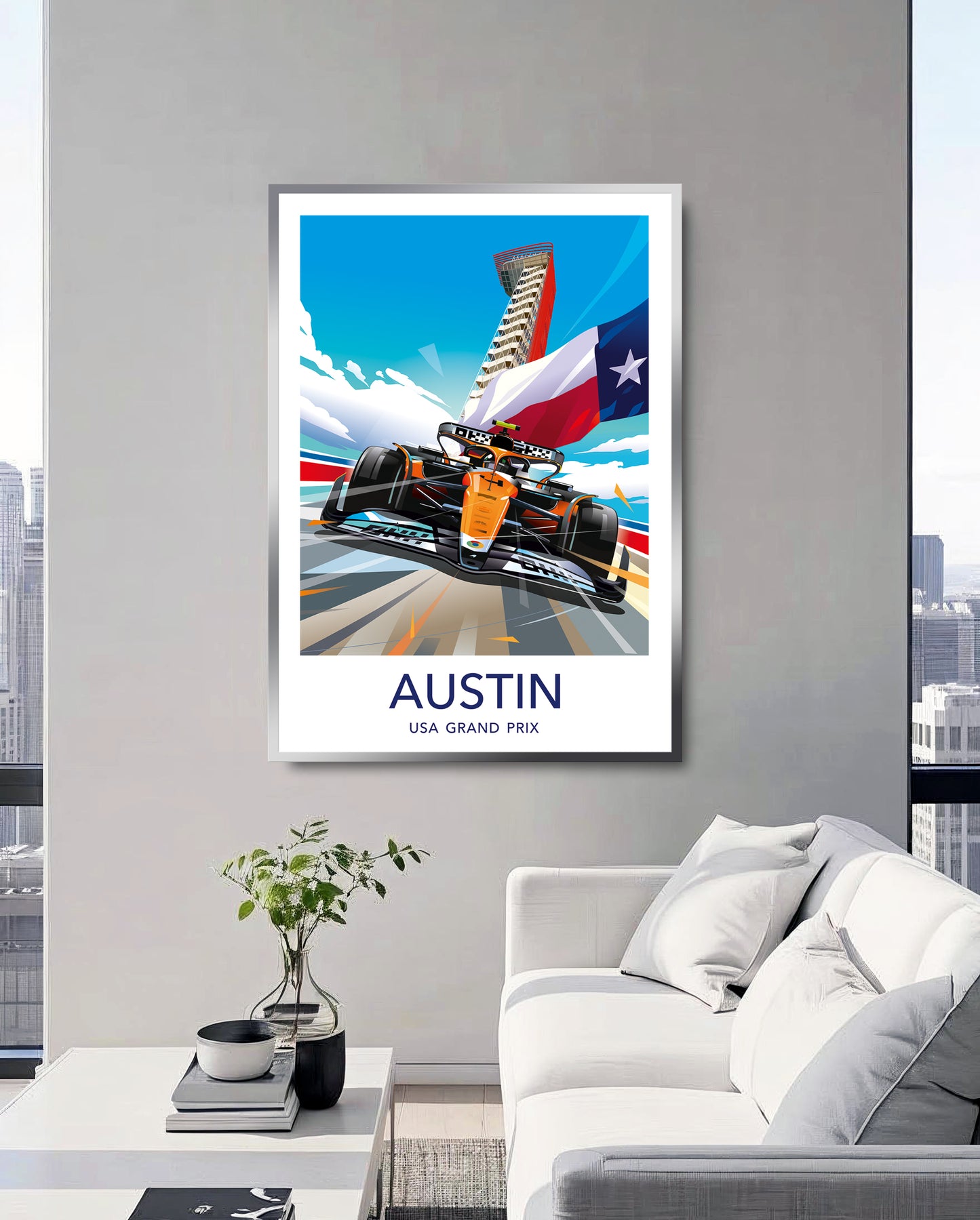 Austin F1 poster – Lando Norris Grand Prix wall art