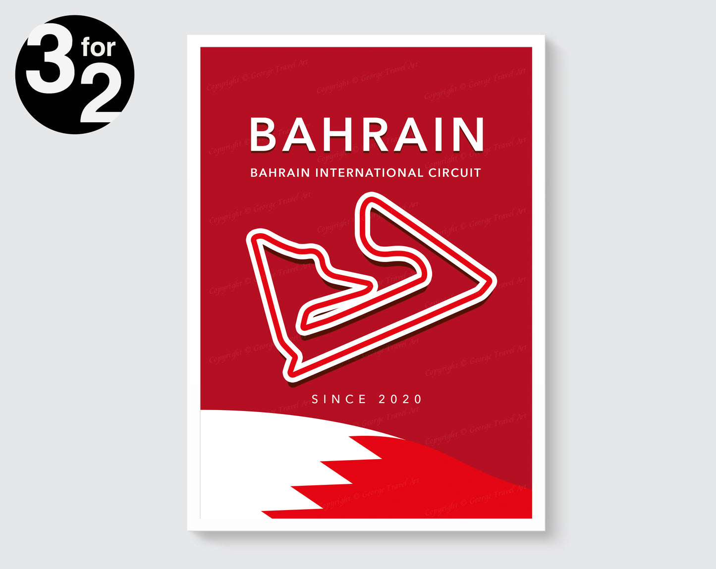 Bahrain Circuit F1 Poster / Formula1 Print / F1 Wall Art