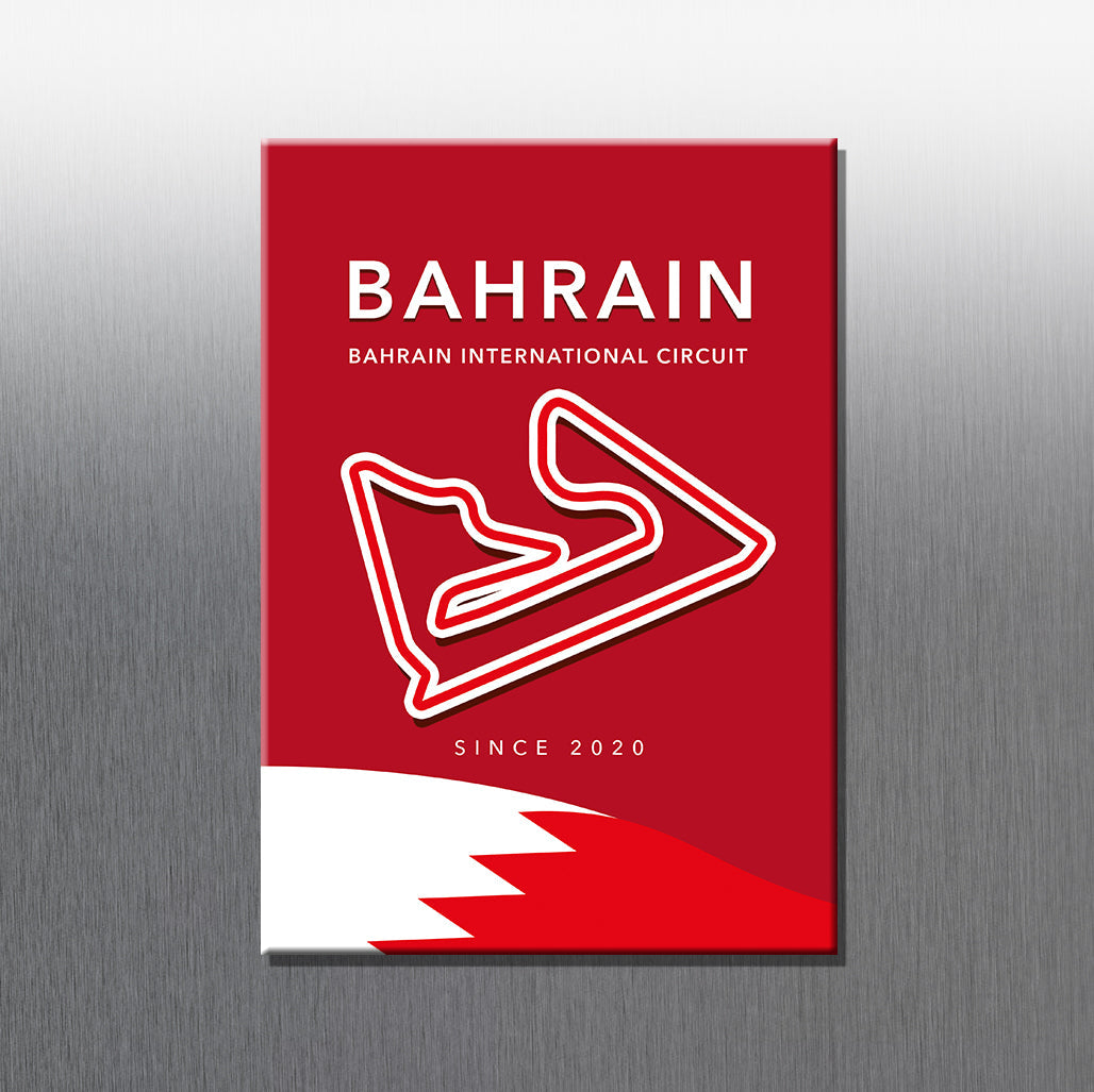 Bahrain F1 circuit magnet – Formula 1 Grand Prix track layout