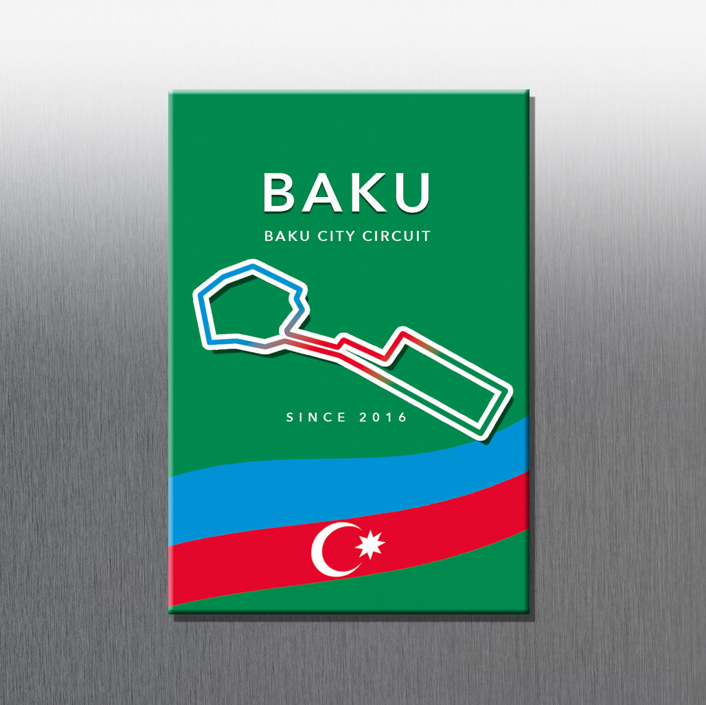 Baku F1 circuit magnet – Formula 1 Grand Prix track layout