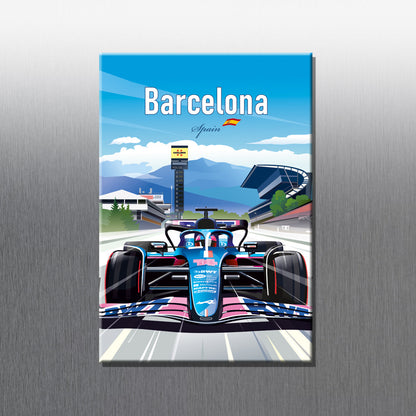Barcelona F1 fridge magnet – Formula 1 Grand Prix gift