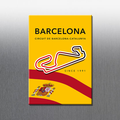 Barcelona F1 circuit magnet – Formula 1 Grand Prix track layout