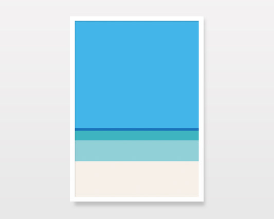 BLUE MEDITATION - Ocean Sea Abstract Landscape Print