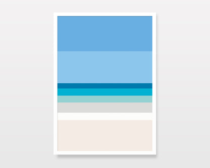 BLUE HORIZON - Abstract Ocean Sea Landscape Art Print