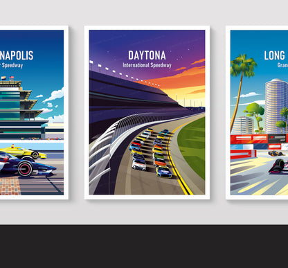 Daytona 500 poster – Daytona International Speedway NASCAR wall art second angle