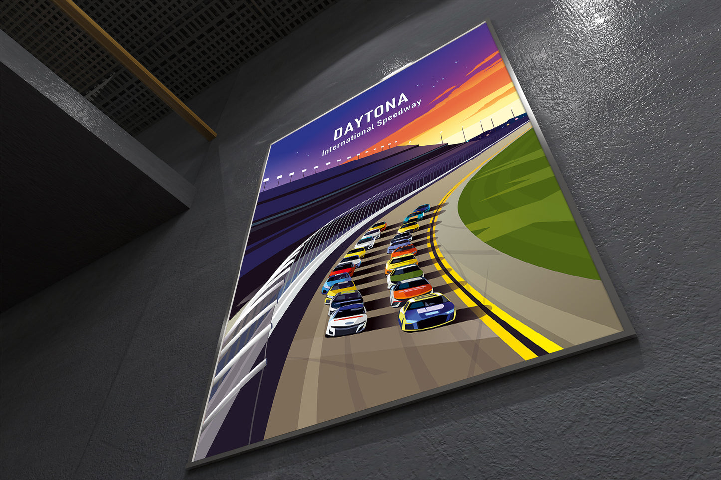 Daytona International Speedway Poster - Nascar race, Daytona 500 Print