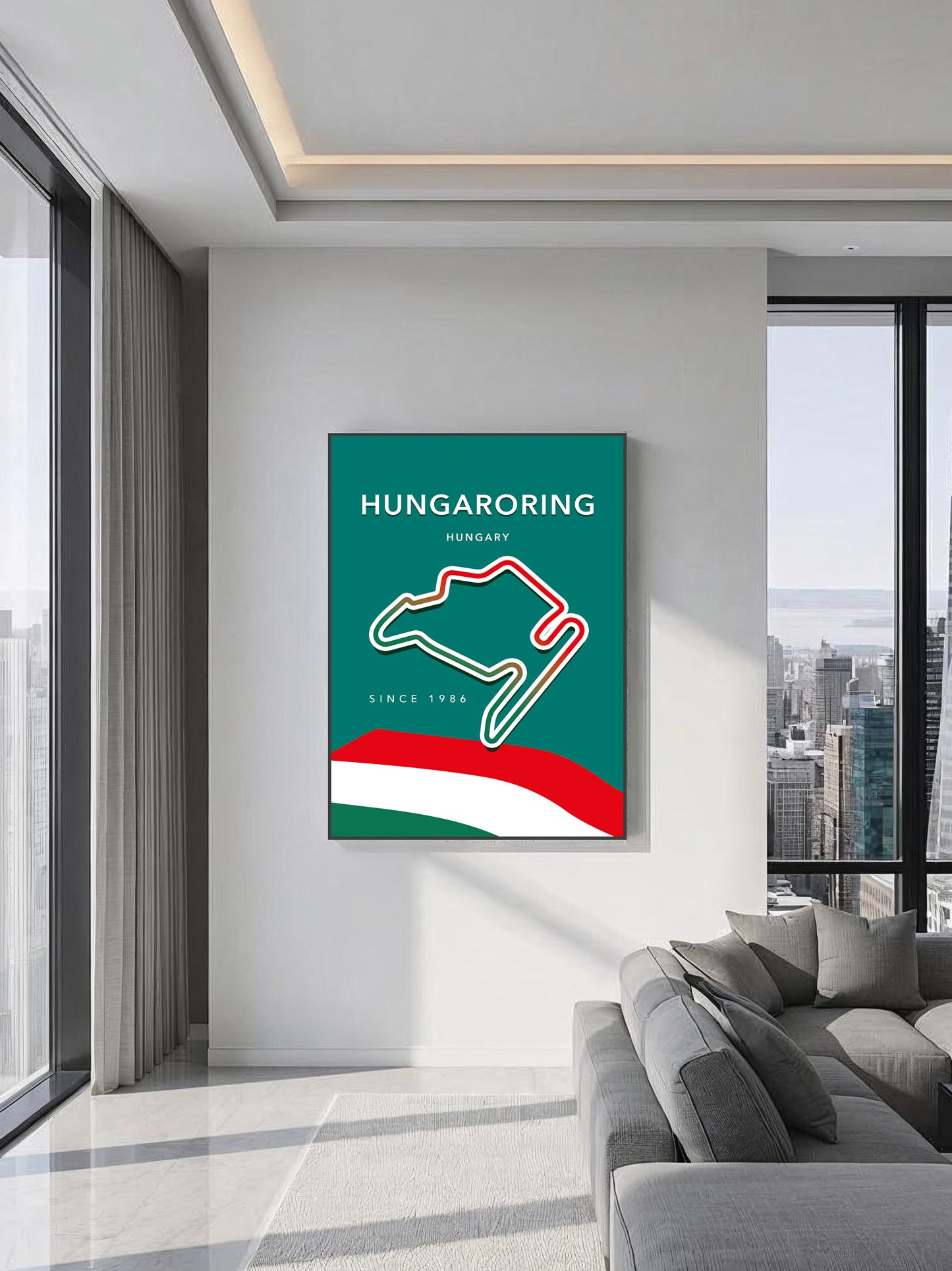 Hungaroring Circuit Track Poster – Budapest F1 Wall Art