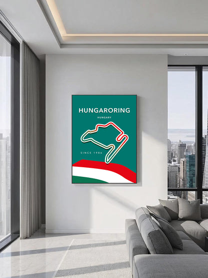Hungaroring Circuit Track Poster – Budapest F1 Wall Art