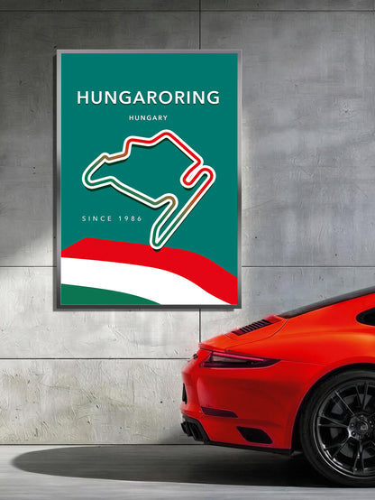 Hungaroring Circuit Track Poster – Budapest F1 Wall Art