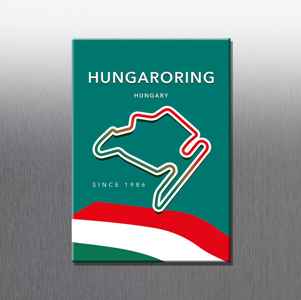 Hungaroring F1 circuit magnet – Formula 1 Grand Prix track layout