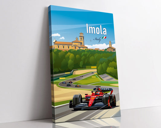 Imola F1 Canvas / Ferrari Formula1 / Charles Leclerc / Italian Grand Prix / F1 Wall Art