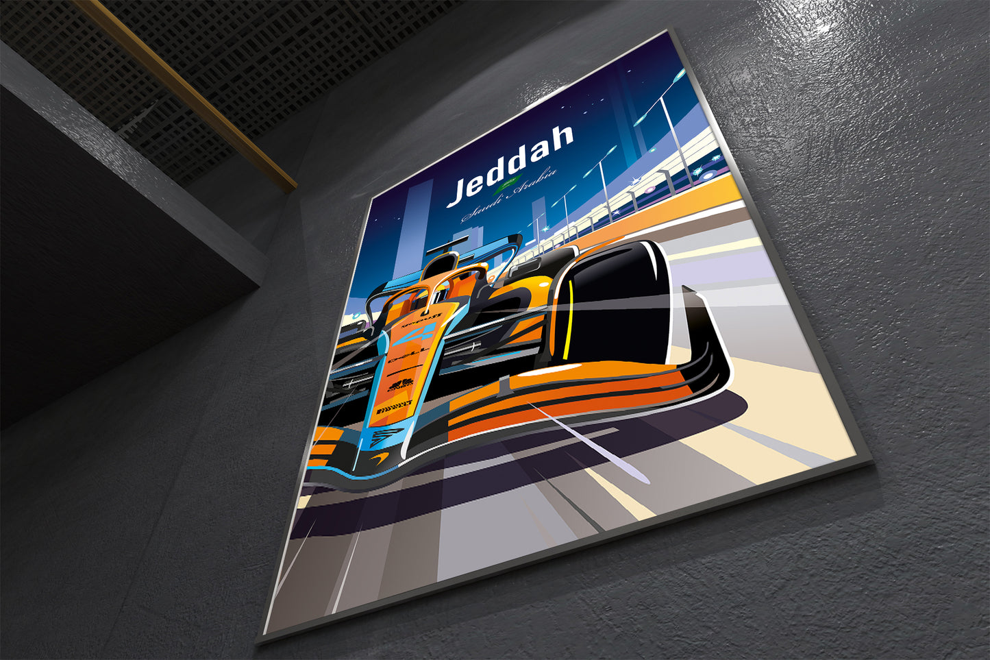 Jeddah F1 Poster / McLaren Formula1 Print / Saudi Arabia Grand Prix