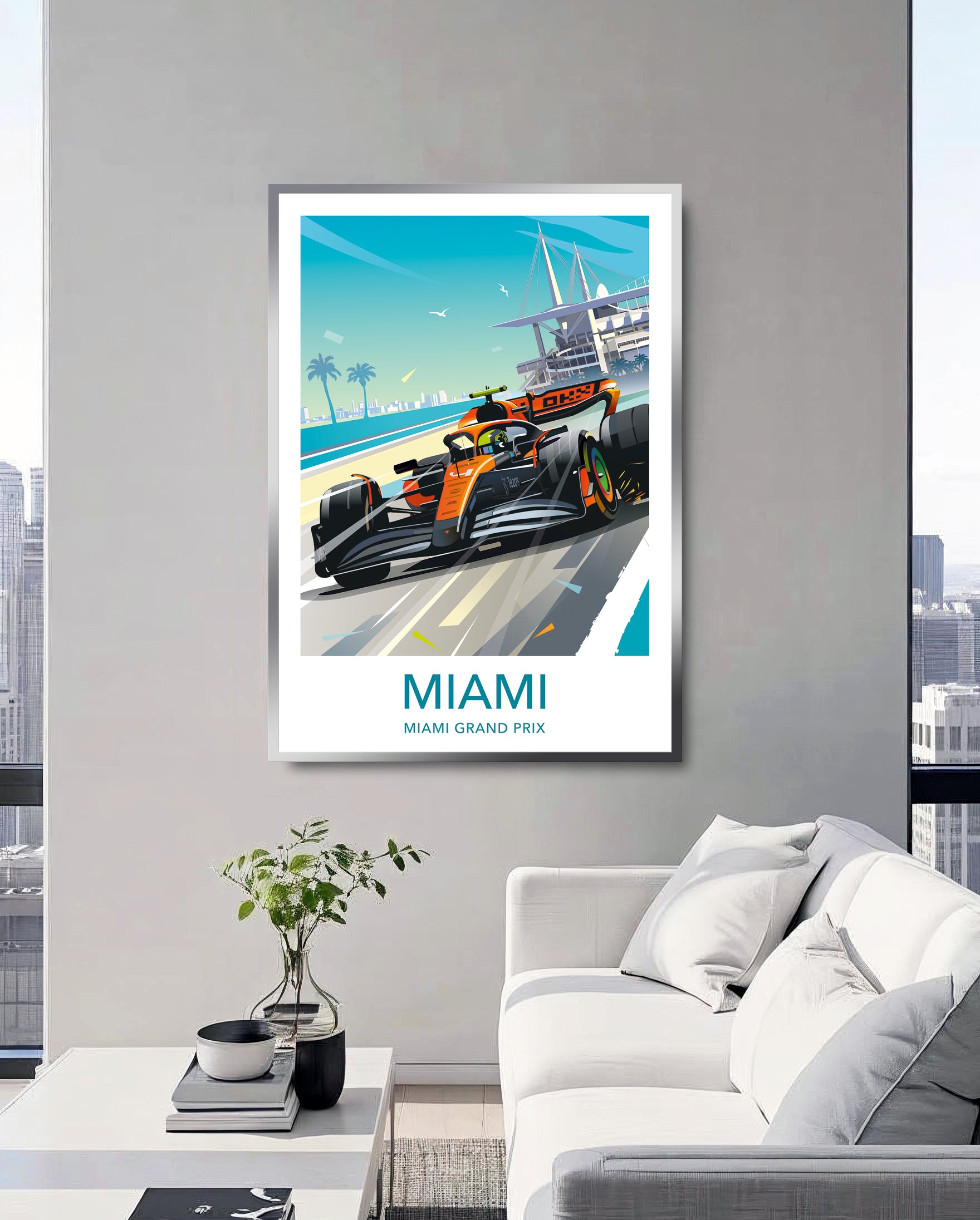 Lando Norris Miami F1 poster – Grand Prix wall art second angle