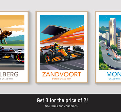 Lando Norris Zandvoort F1 Poster / McLaren F1 Wall Art