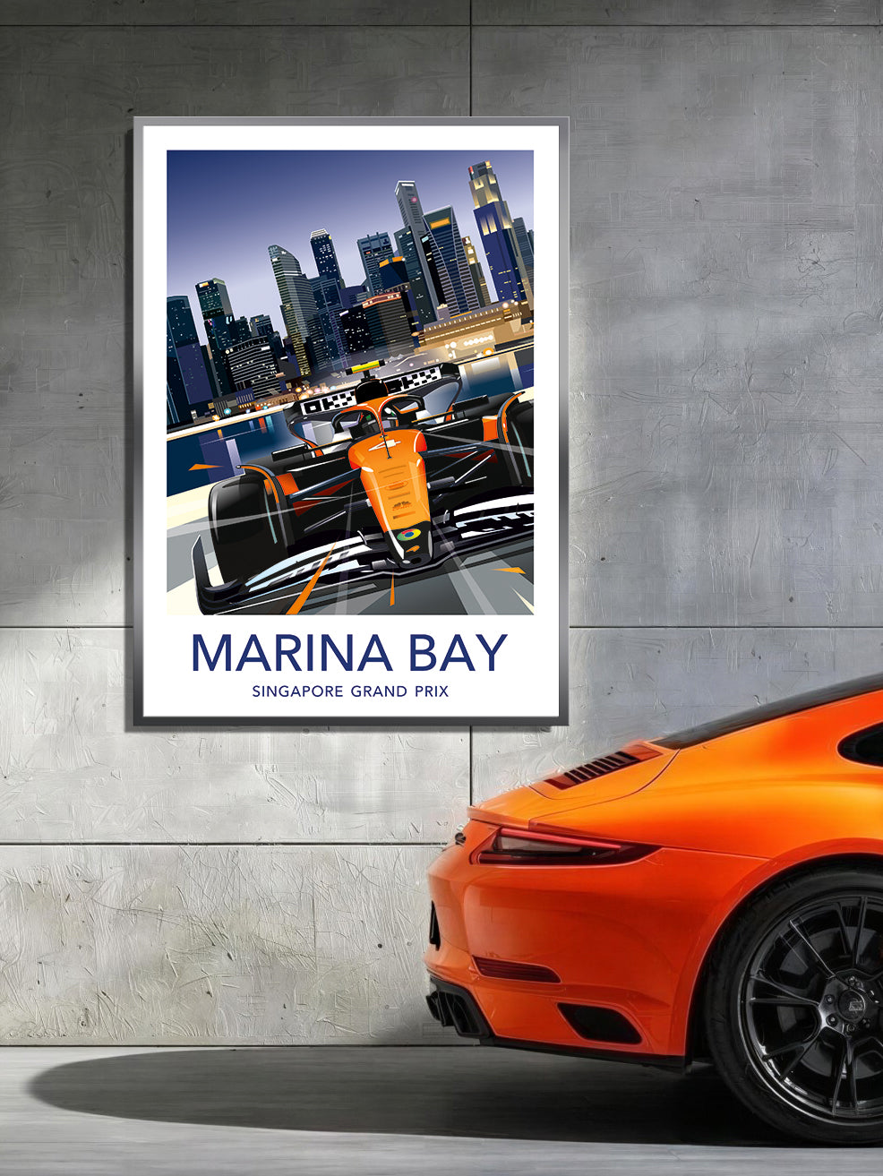 Lando Norris Marina Bay F1 print – McLaren wall art