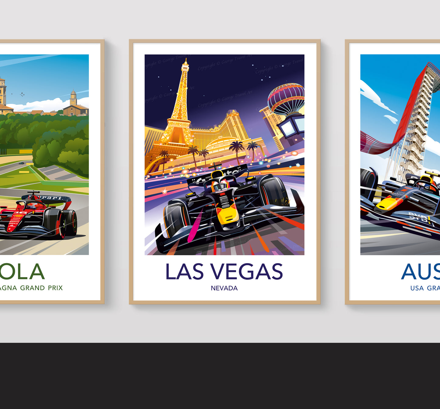 Las Vegas F1 print poster – Red Bull Grand Prix wall art second angle