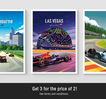 Las Vegas F1 Poster / Red Bull F1 Print / F1 Gift