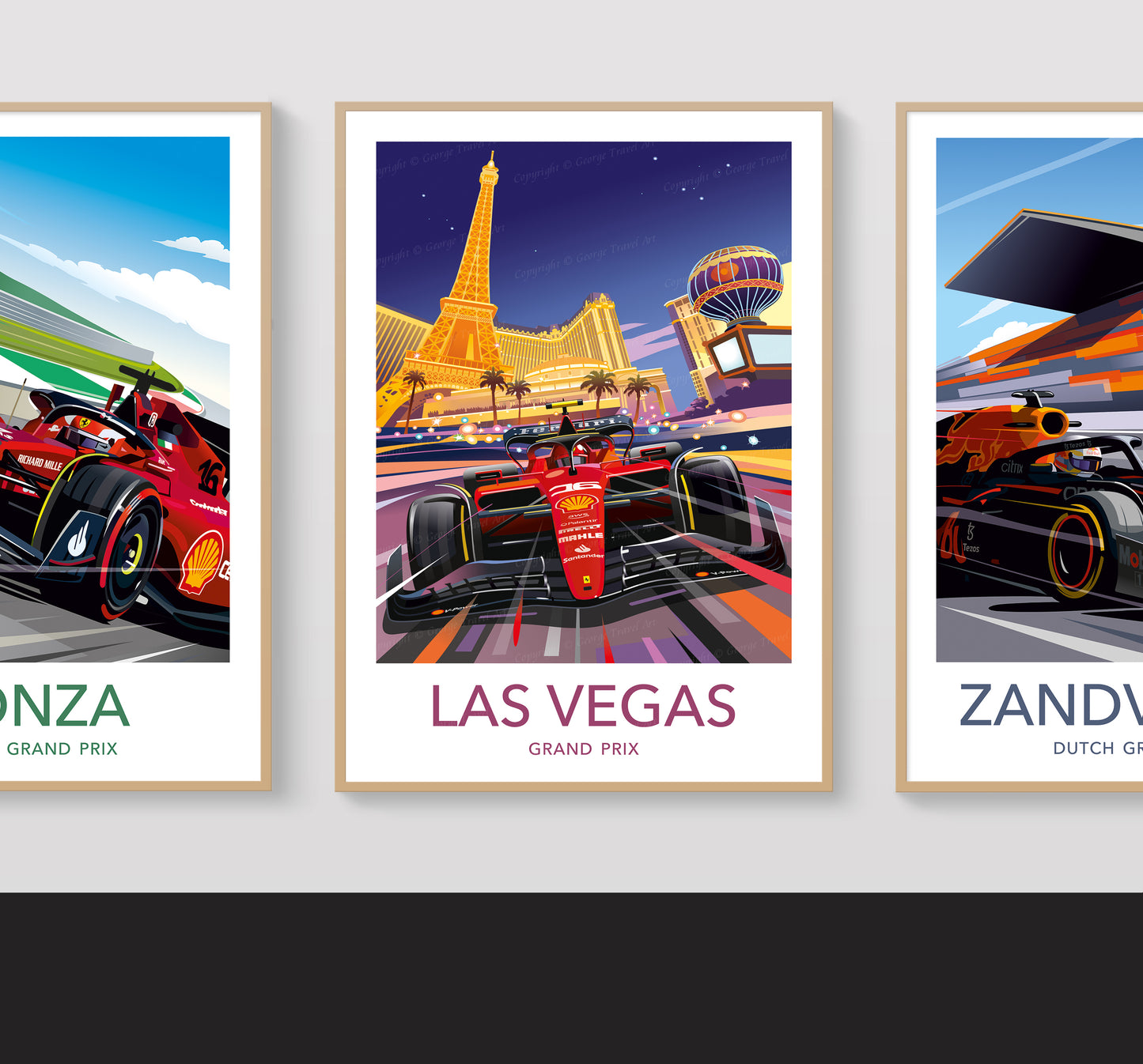 Las Vegas GP F1 poster – Formula 1 print wall art third angle