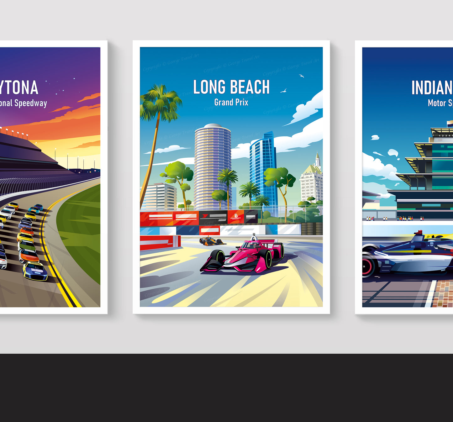 Long Beach Grand Prix poster print – IndyCar USA racing wall art final
