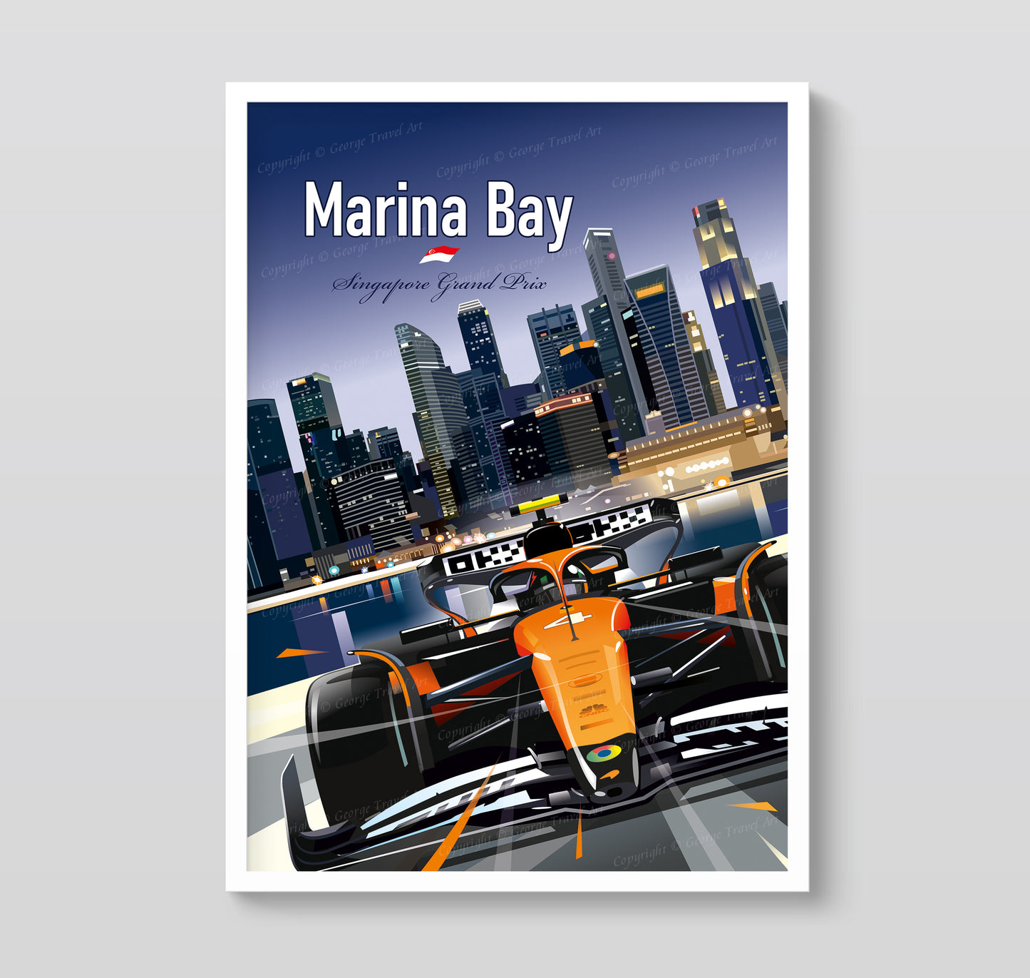 Yas Marina F1 Lando Norris poster – winner wall art second angle