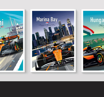 Yas Marina Lando Norris F1 print – 2024 winner wall art third angle