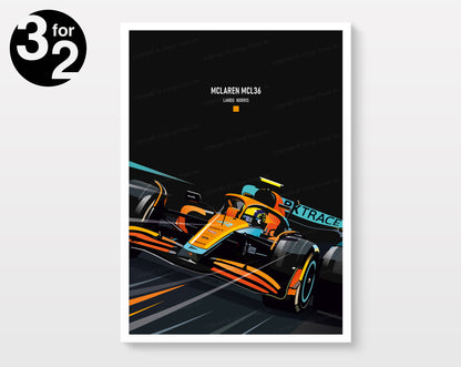 McLaren MCL36 - F1 Art Print / Lando Norris / Formula1 Print