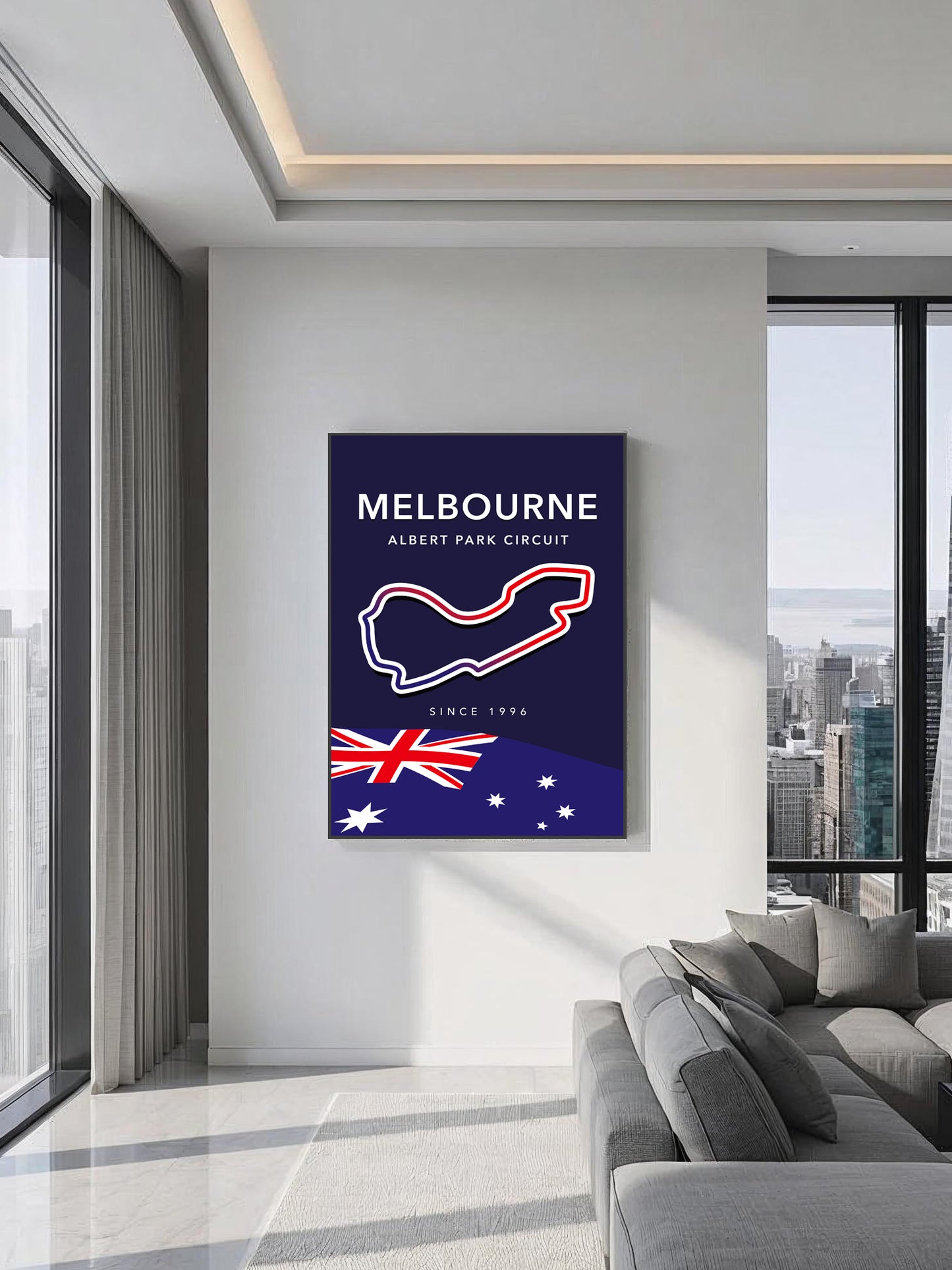 Albert Park Circuit Track Poster – Melbourne F1 Wall Art