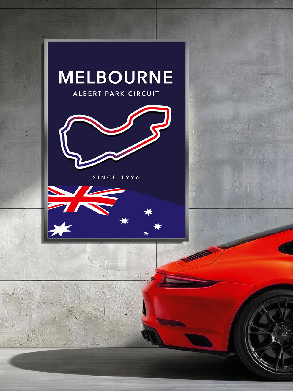 Albert Park Circuit Track Poster – Melbourne F1 Wall Art