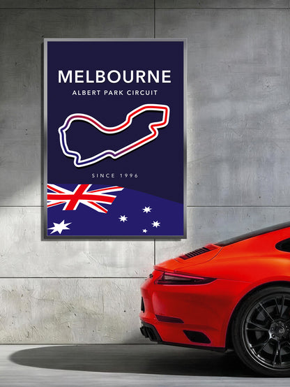 Albert Park Circuit Track Poster – Melbourne F1 Wall Art