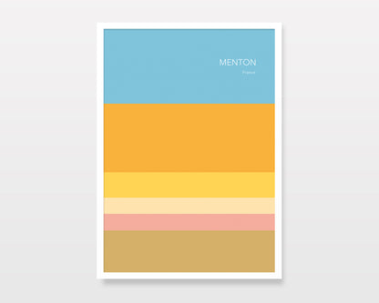 MENTON - Abstract Travel Art Print